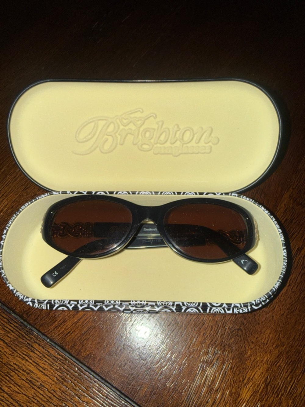 Brighton Black Frame Sunglasses with Brown Lenses
